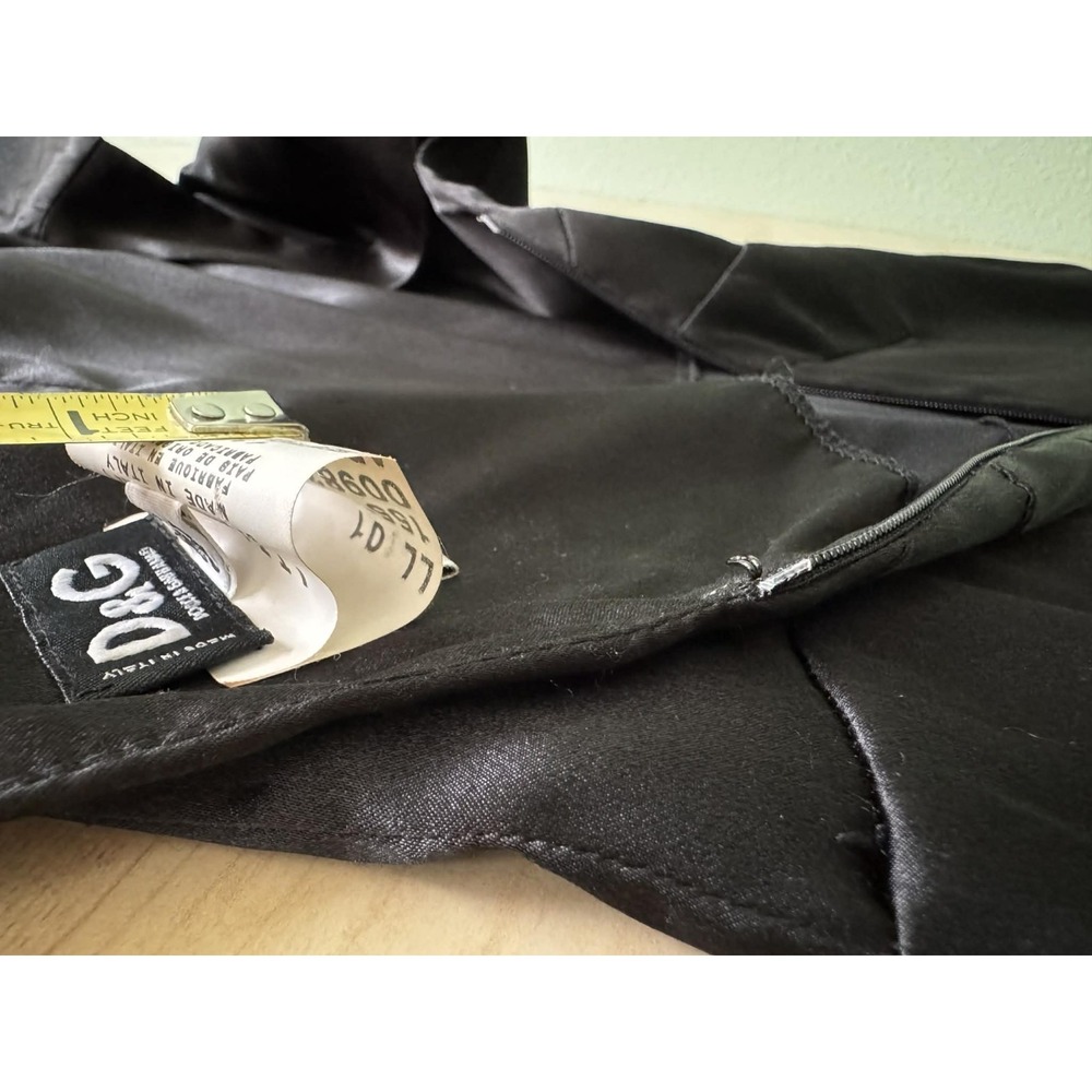 Vtg Y2K D&G Dolce And Gabbana Little Black Dress Satin 28/42 6 / 8 Ittierre 2001 - Picture 10 of 16